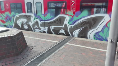 Graffiti Train in Köln - Photo by bocat - Beton