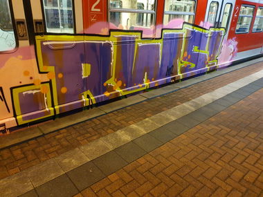 Graffiti Train in Köln - Photo by bocat - RWS (2019)