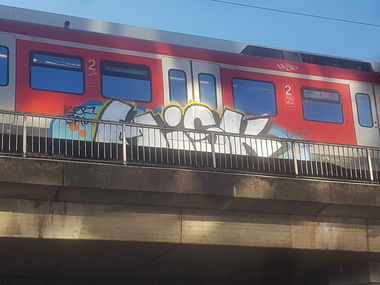 Graffiti Train in Köln - Photo by bocat - HISK (2019)