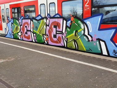Graffiti Train in Köln - Photo by bocat - PETER (2019)