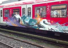 Graffiti Train in Köln - Photo by bocat - REGS (2017)