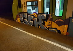 Graffiti Train in Düsseldorf - Photo by bocat - GFK (2018)