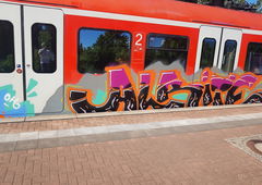 Graffiti Train in Köln - Photo by bocat - ALRITE (2018)