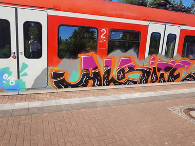 Graffiti Train in Köln - Photo by bocat - ALRITE (2018)