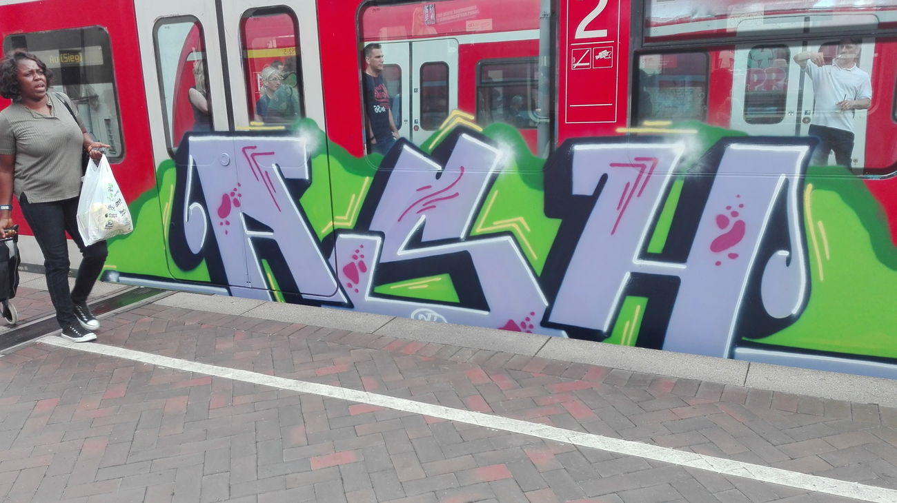 Graffiti Train in Köln - Photo by bocat - Ash (2017)