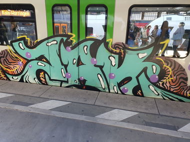 Graffiti Train in Köln - Photo by bocat - ZAK (2019)