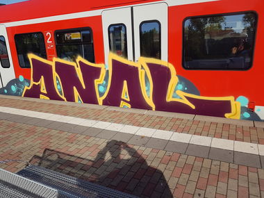 Graffiti Train in Köln - Photo by bocat - ANAL (2018)