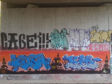 Graffiti Bombing in Köln - Photo by bocat - KOSA, /, KID (2018)