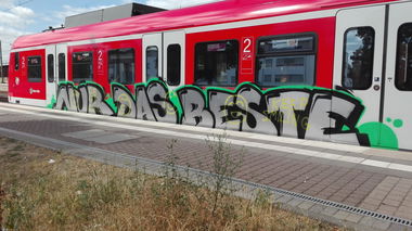 Graffiti Train in Köln - Photo by bocat - NUR, DAS, BESTE (2017)