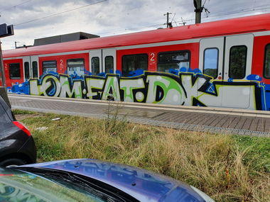 Graffiti Train in Köln - Photo by bocat - LOM, FAT, DK (2019)