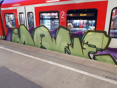 Graffiti Train in Köln - Photo by bocat - MANE (2018)