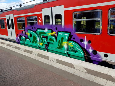 Graffiti Train in Köln - Photo by bocat - DFV (2018)