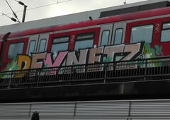 Graffiti Train in Köln - Photo by bocat - DFV, /, NETZ (2017)