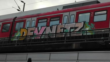 Graffiti Train in Köln - Photo by bocat - DFV, /, NETZ (2017)