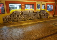 Graffiti Train in Köln - Photo by bocat - DATA (2018)