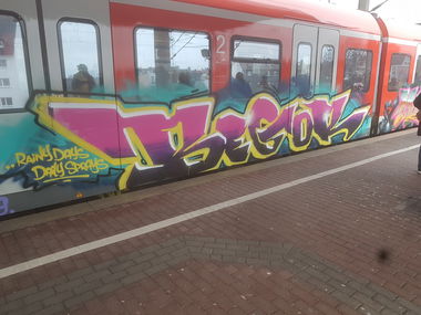 Graffiti Train in Köln - Photo by bocat - BEGOR (2019)