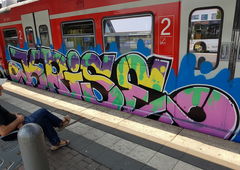 Graffiti Train in Köln - Photo by bocat - KRISE (2018)