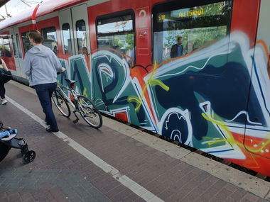 Graffiti Train in Köln - Photo by bocat - MR.T (2019)