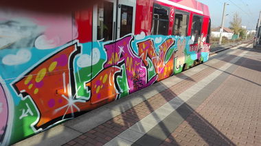 Graffiti Train in Köln - Photo by bocat - Lan (2017)