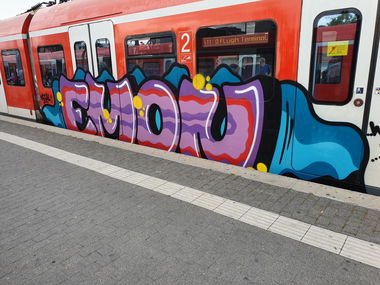 Graffiti Train in Köln - Photo by bocat - EMON (2019)