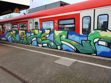 Graffiti Train in Köln - Photo by bocat - LAZER (2019)