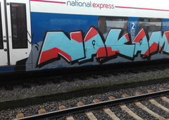 Graffiti Train in Köln - Photo by bocat - NAKAM (2018)
