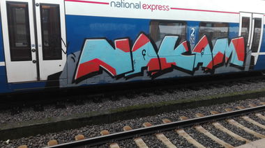 Graffiti Train in Köln - Photo by bocat - NAKAM (2018)