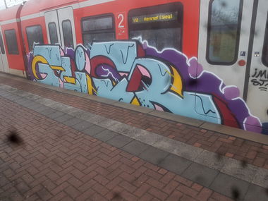Graffiti Train in Köln - Photo by bocat - GEIER (2019)