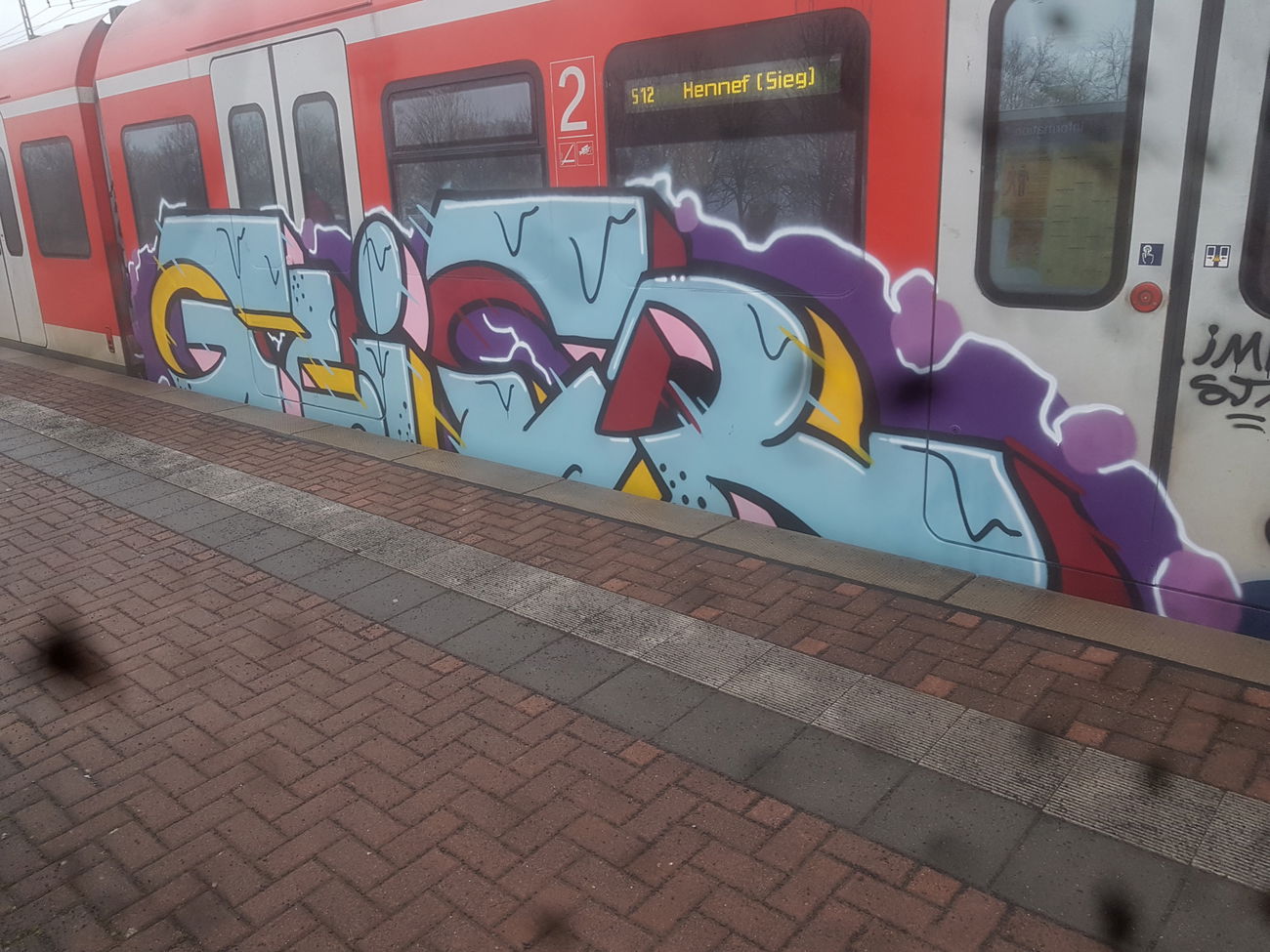 Graffiti Train in Köln - Photo by bocat - GEIER (2019)