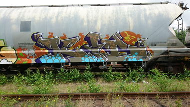 Graffiti Train in Köln - Photo by bocat - KID (2018)