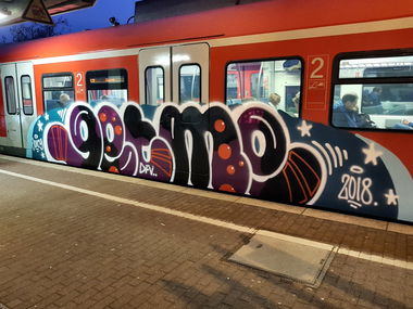 Graffiti Train in Köln - Photo by bocat - GETME (2018)