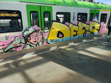 Graffiti Train in Köln - Photo by bocat - DEFS (2019)