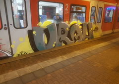 Graffiti Train in Köln - Photo by bocat - URGH (2018)