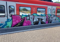 Graffiti Train in Köln - Photo by bocat - RÄTSEL (2018)