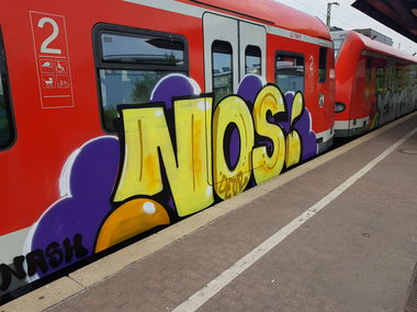 Graffiti Train in Köln - Photo by bocat - NOS (2018)