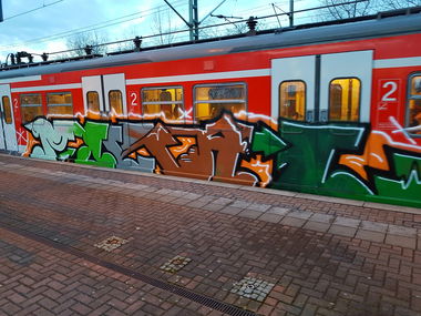Graffiti Train in Köln - Photo by bocat - POKAL (2018)