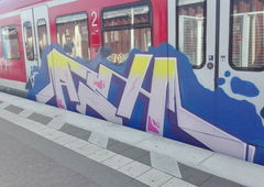 Graffiti Train in Köln - Photo by bocat - Ash (2017)