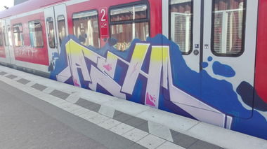 Graffiti Train in Köln - Photo by bocat - Ash (2017)