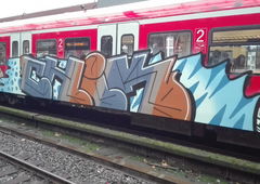 Graffiti Train in Köln - Photo by bocat - CHIK (2017)