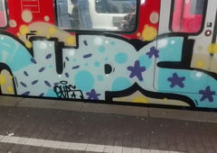 Graffiti Train in Köln - Photo by bocat - OUPS (2017)