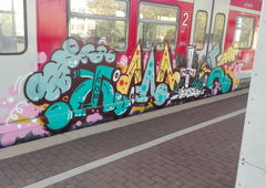 Graffiti Train in Köln - Photo by bocat - ZWIK (2017)