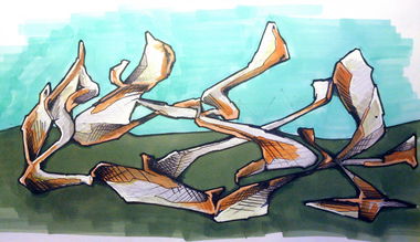 Graffiti Sketch - Photo by boelk - boelk, rwrz, lettering (2015)