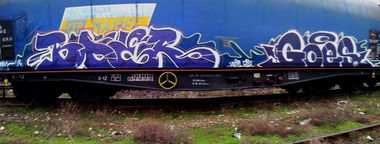 Graffiti Train in Ia?i - Photo by boer412 - graffiti, freight, graff (2014)