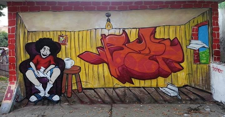 Graffiti Wall in My?libórz - Photo by bohen - bohen, b2f, room (2013)