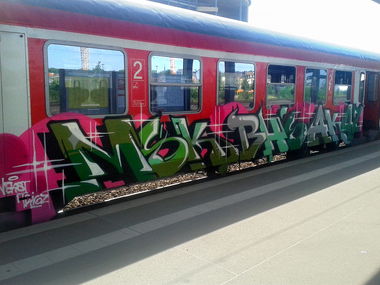 Graffiti Train - Photo by bommerlunder - msk, bhs, ak47 (2015)