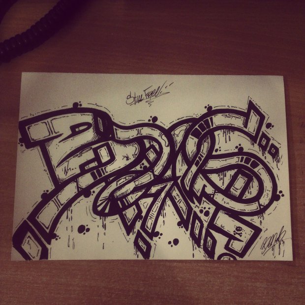 Graffiti Sketch - Photo by borns123 - borns, brs, stillfree (2014)