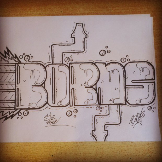 Graffiti Sketch - Photo by borns123 - borns, brs, stillfree (2014)