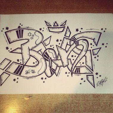 Graffiti Sketch - Photo by borns123 - borns, brs, stillfree (2014)