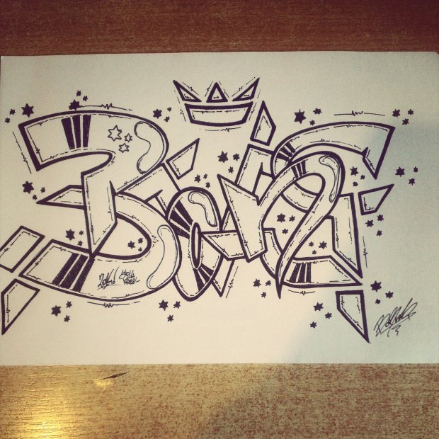 Graffiti Sketch - Photo by borns123 - borns, brs, stillfree (2014)