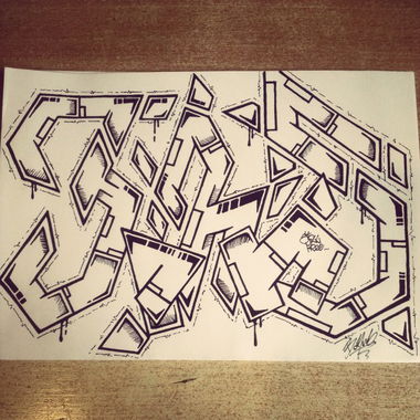 Graffiti Sketch - Photo by borns123 - borns, brs, stillfree (2014)